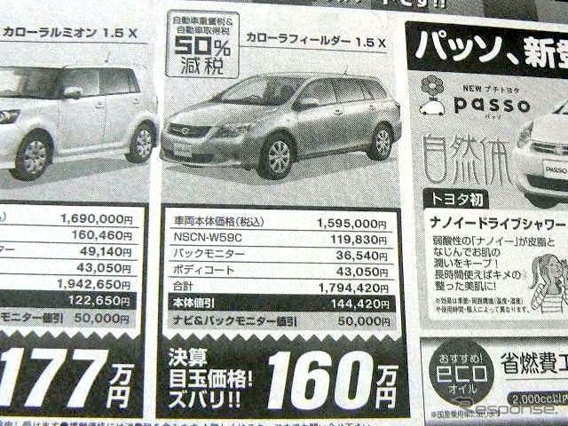 ●カローラフィールダー ●トヨタカローラ高知0120-459211 ●一宮店088−845−0111、南国店088−864−3191 　他7店 ●3/13〜3/14 ●ゆか