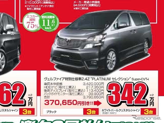 ●ヴェルファイア ●ネッツトヨタ香川0120-000434 ●本店087-861-1111、屋島店087-843-4801、高松中央店087-866-5011、空港通り店 087-886-5001 他6店 ●3/13,14 ●松竹梅