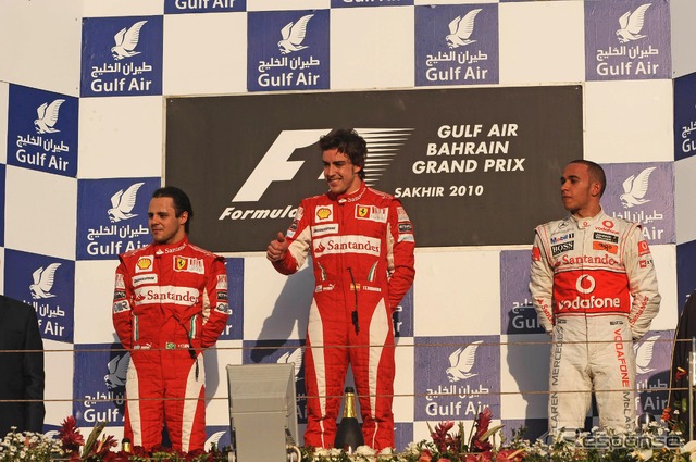 チームメイトのハミルトンは3位に（写真＝ブリヂストン）