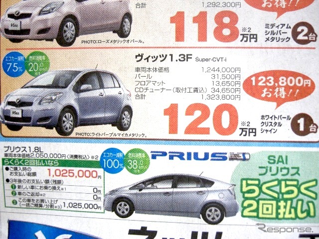 ●ヴィッツ 1.3F ●ネッツトヨタ香川0120-000434 ●本店087-861-1111、屋島店087-843-4801、高松中央店087-866-5011、空港通り店 087-886-5001 他6店 ●3/20,21,22 ●松竹梅
