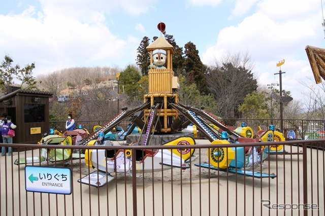 キッズパイロット全景。テーマパークでお馴染みの施設だが、射撃が意外と難しくて大人もハマる