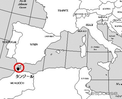 タンジール市の位置