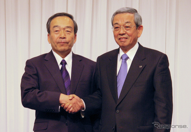 トヨタ内山田副社長とマツダ山木副社長