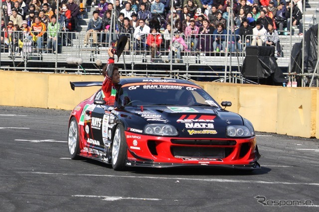 織戸学。今回のためにJZA80型トヨタ・スープラ・ベースの新車を用意して参戦。ベスト16に進出した