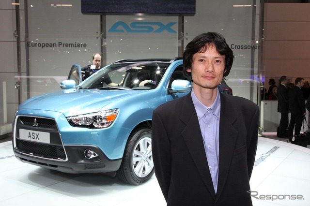 ASXの説明をして頂いたミツビシモーターR＆D（ヨーロッパ）の車両試験マネージャーの松井孝夫氏