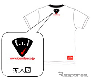 ユニクロとのコラボTシャツ。裏面には燃料系をプリント