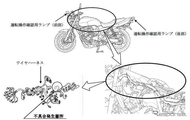 教習用 CB400の改善箇所