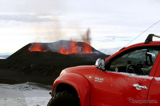 噴火直前のアイスランド火山を調査した