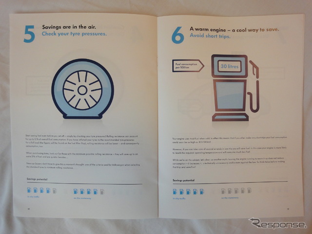VWで配られたパンフレット「Think Blue」