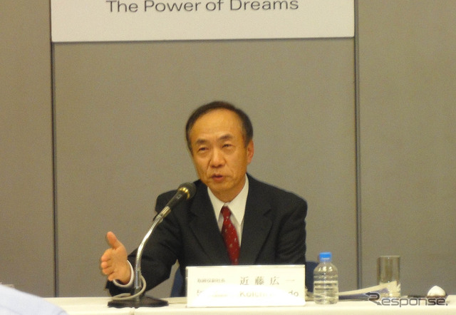 28日決算発表会見での近藤広一副社長