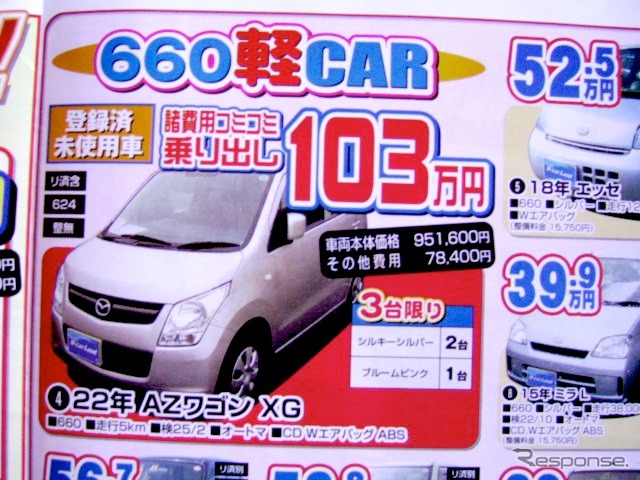 ●AZワゴン XG ●新潟マツダ ●三条店0256-34-3173、 吉田店0256-92-7881、 他8店 ●5/1〜5/5 ●perito