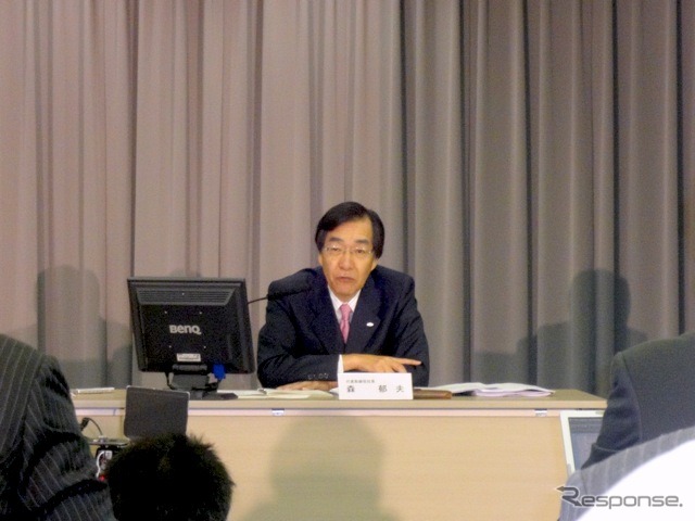 7日に行われた決算会見での森郁夫社長