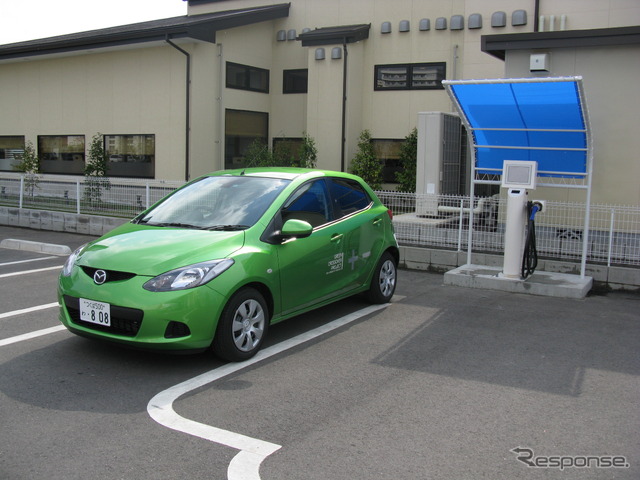 東京アールアンドデーがEVに改造したデミオを納車