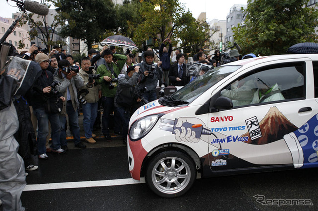 東京 - 大阪間556kmを無充電で走りきったミラEV