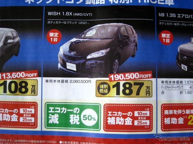 ●WISH 1.8X ●ネッツトヨタ釧路 ●本社 0154-24-4117 ●5/22〜5/23 ●ひなごろ