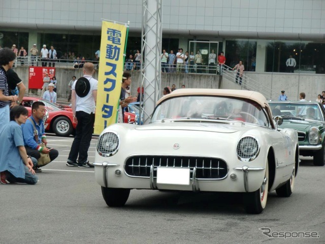 こういったイベントでは珍しいアメリカ車も参加。シボレー・コルベット