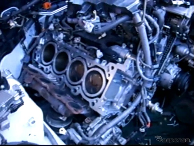 GS460のエンジン不具合映像（画像は動画キャプチャー）