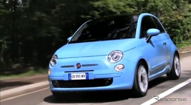 500の2気筒エンジン「ツインエア」搭載車(画像は動画キャプチャー)