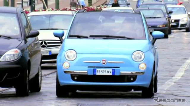 500の2気筒エンジン「ツインエア」搭載車(画像は動画キャプチャー)