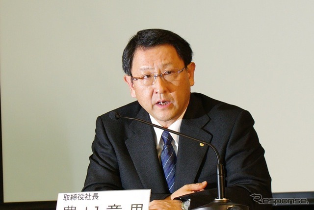 豊田社長(2月の記者会見)