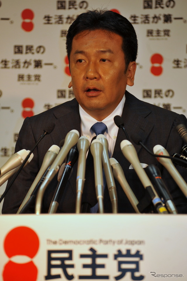 枝野幸男幹事長(12日・民主党本部) 撮影=中島みなみ