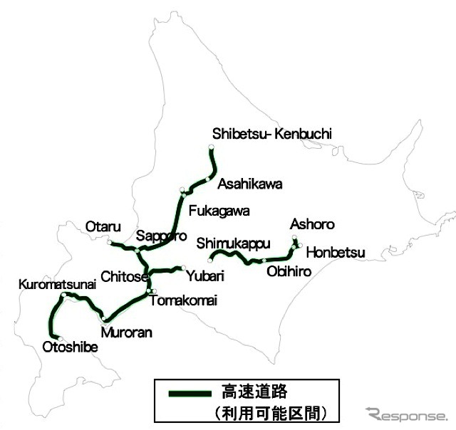 Hokkaido Expressway Pass Map