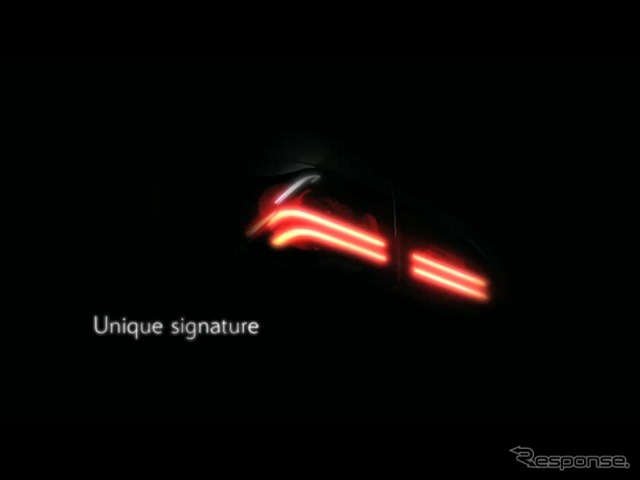 新型車のティーザー映像（動画キャプチャ）
