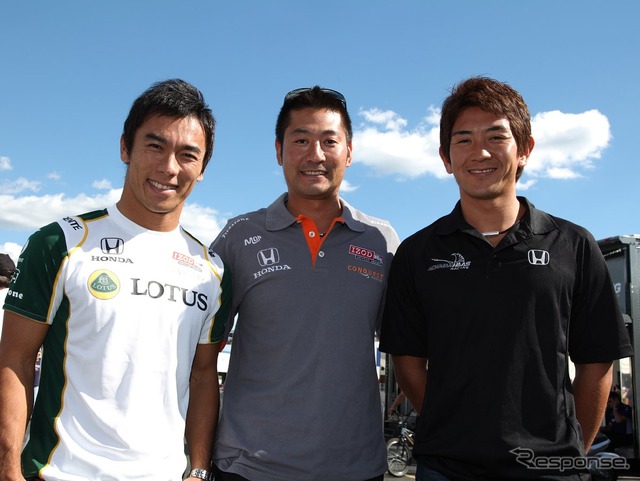 インディジャパンに参戦する3人の日本人ドライバー（佐藤、安川、武藤）