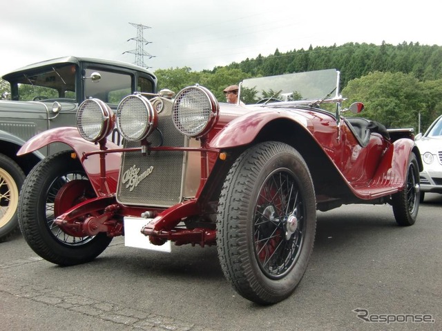 今回の参加車で最古の1台、1929年のアルファロメオ・6C1750SS