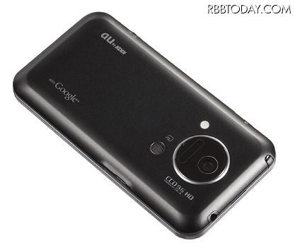 「IS03」ブラック背面 「IS03」ブラック背面