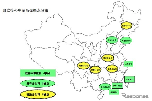 中国販売拠点