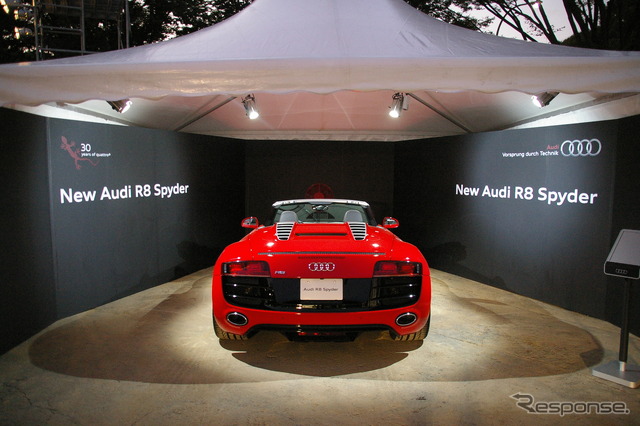 R8スパイダー(10月8日に行われた発表イベントにて撮影)
