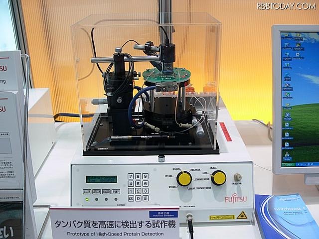 人工抗体のタンパク質との結合を高速に検出する検査機器。ミュンヘン工科大学との共同研究で開発されている 人工抗体のタンパク質との結合を高速に検出する検査機器。ミュンヘン工科大学との共同研究で開発されている