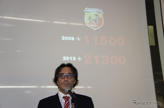 フィアット グループ オートモービルズ社のアバルト事業本部長アントニーノ・ラ バーテ氏が初来日
