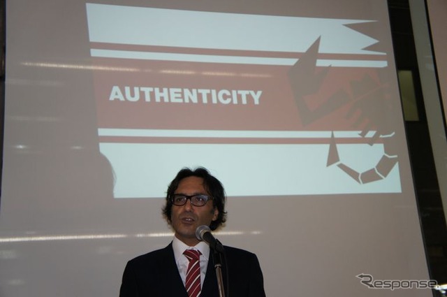 フィアット グループ オートモービルズ社のアバルト事業本部長アントニーノ・ラ バーテ氏が初来日