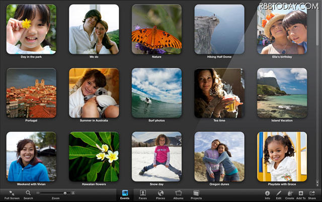 iPhoto’11のフルスクリーンモード iPhoto’11のフルスクリーンモード