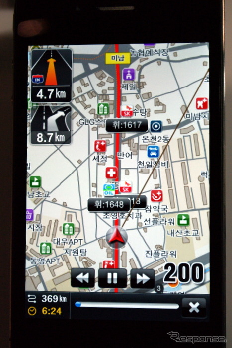 KTが提供するiPhone向けナビアプリ SHOW Navi