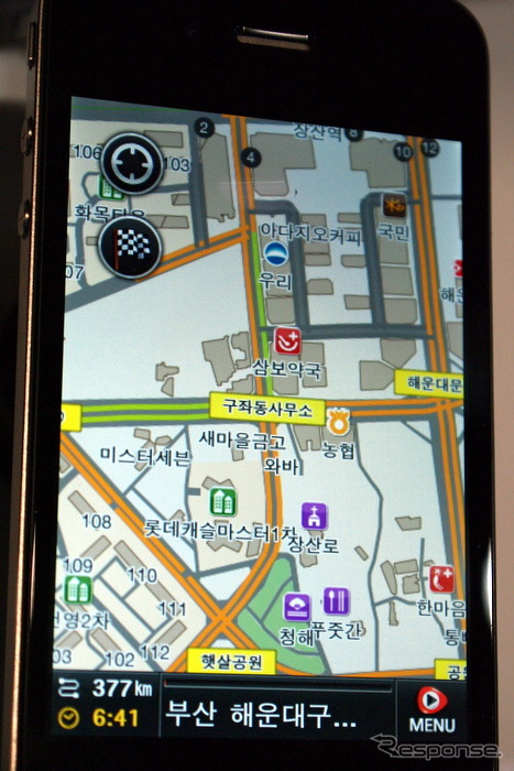 KTが提供するiPhone向けナビアプリ SHOW Navi