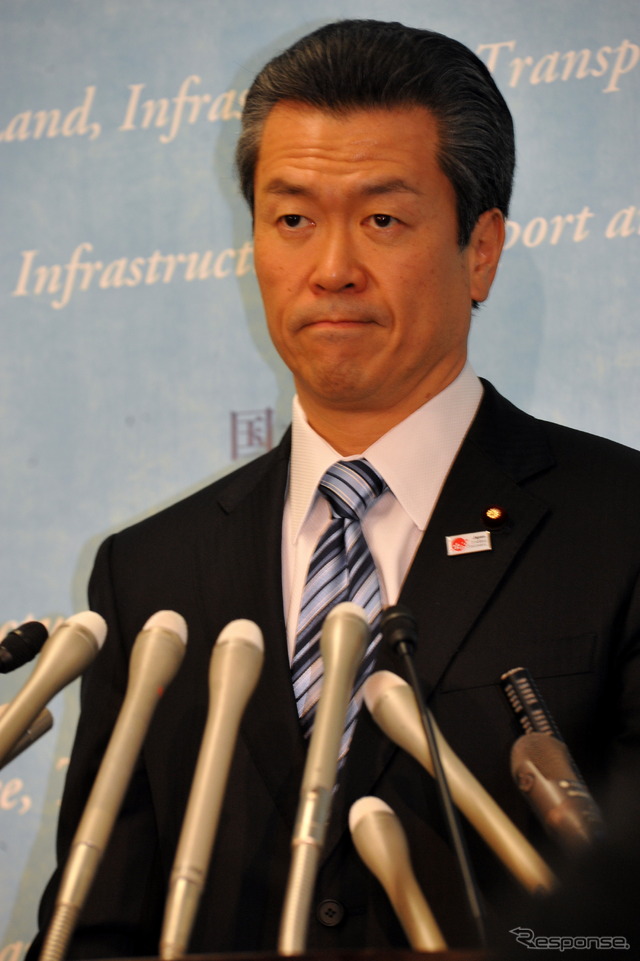 馬淵澄夫国交相(5日・国土交通省) 撮影=中島みなみ