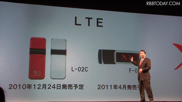 左がUSBタイプのL-02C、右がExpress CardタイプのF06C 左がUSBタイプのL-02C、右がExpress CardタイプのF06C