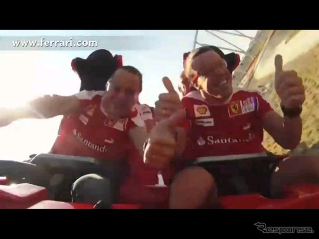 マッサとアロンソ　世界最速ジェットコースターに試乗