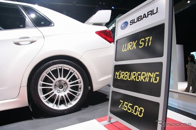 スバルブースに展示されたニュル仕様 インプレッサ WRX STI 4ドア