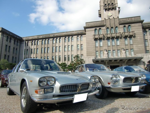 このクワトロポルテ(左)は新車当時の正規ディーラーであった新東洋企業が数台輸入した中の1台である。右はセブリング