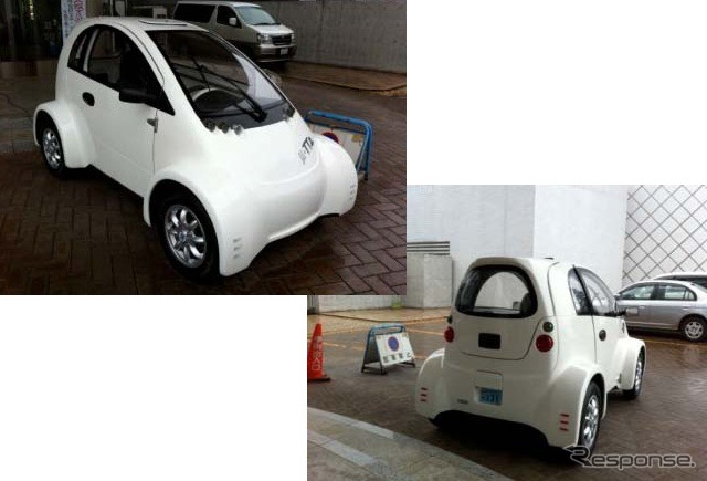 実証実験で使用する超小型モビリティ(原付四輪EV)車両