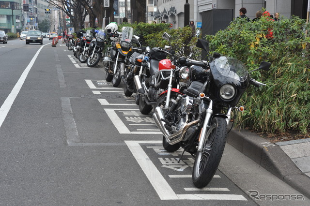 （6日・東京・表参道バイクパーキングチケット）　撮影＝中島みなみ