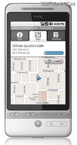 「foursquare for Android」の画面 「foursquare for Android」の画面
