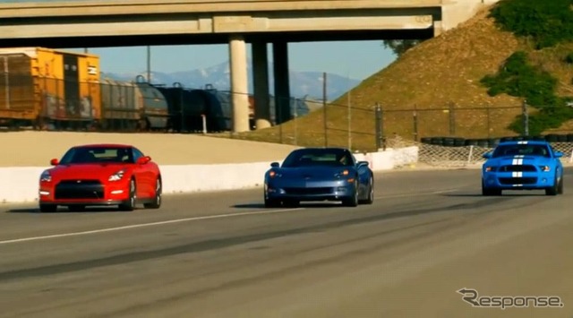 GT-R & コルベット & マスタング 加速競争 動画キャプチャ