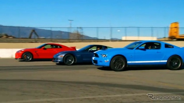 GT-R & コルベット & マスタング 加速競争 動画キャプチャ