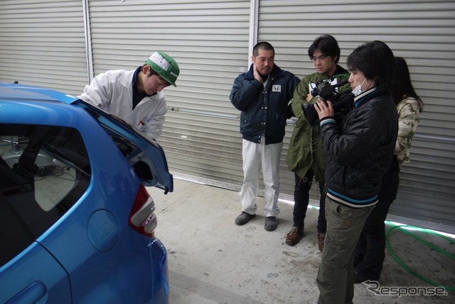ホンダボディサービス栃木 永塚伸洋さん 撮影風景