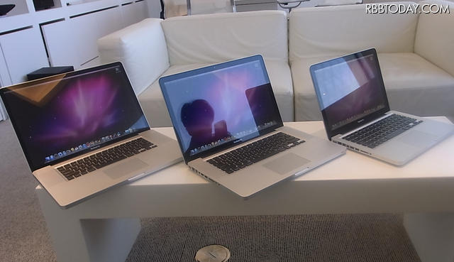 内側で大きく飛躍した新型MacBook Proの全貌 新型MacBook Pro(左から17型、15型、13型)